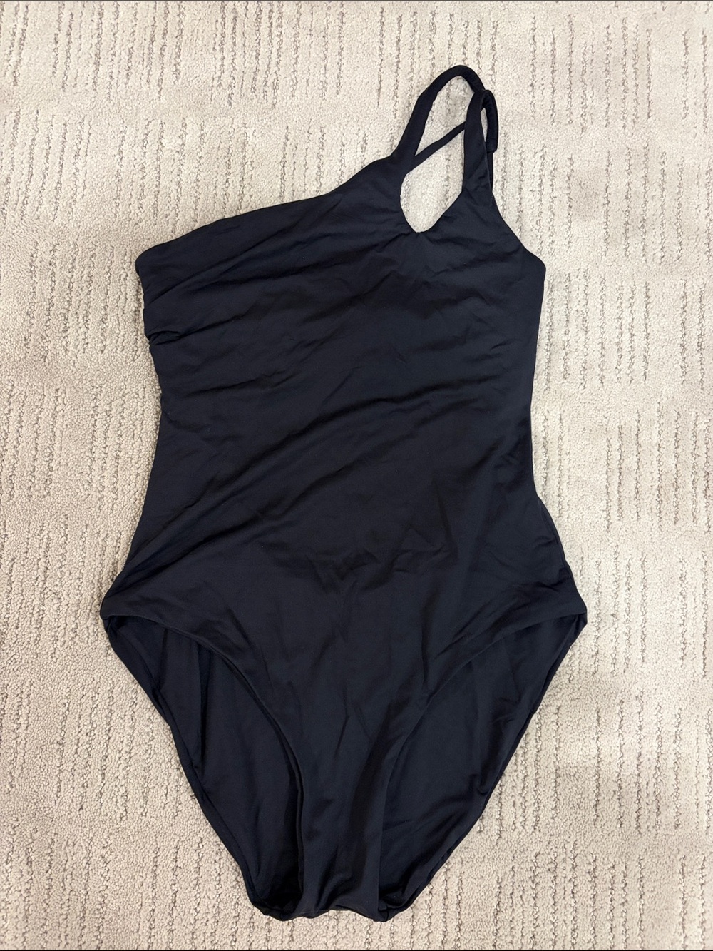 Becca One-Shoulder Black Swimsuit